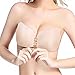 Self Adhesive Bra, Strapless Sexy Deep V Reusable Wing Shape Bra Backless Invisible Push Up Bra with Drawstring B