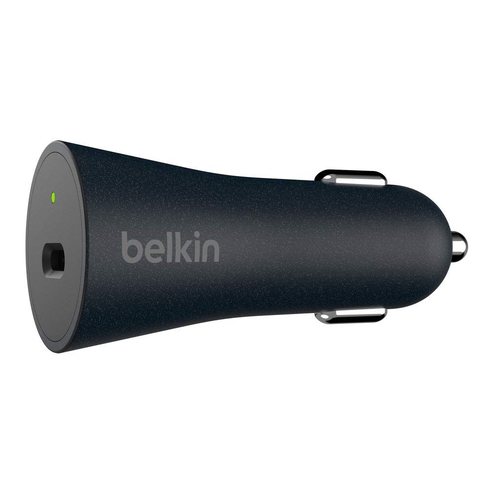 Belkin Boost Charge 27 W Quick Charge 4+ Car Charger with USB-C to USB-C Cable (Quick Charge 4+ Charger ideal for Samsung Galaxy Note 10/10+), 4ft/1.2m