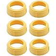 6 Pack Collars Medela Bottle Nipple Collars Rings for Baby Bottles 5oz & 8oz Slow or Medium Flow Nipples BPA Free with BB Gift
