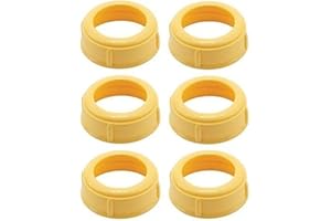 BITYBEAN 6 Pack Collars Medela Bottle Nipple Collar Rings for Medela Baby Bottles 5oz & 8oz Slow or Medium Flow Nipples Compatible with Plastic & Glass Bottles BPA Free Mess Free No Leak or Spill with BB Gift
