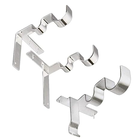 Buy Boumten Curtain Rod Holders Support Into Window Frame Bracket