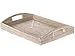 Kouboo, La Jolla Rattan Rectangular Serving Tray, 18 x 13.5 x 2 inch, White Wash