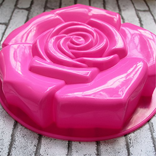 FantasyDay 11" Rose Flower Birthday Cake Mold Silicone Cake Baking Pan/Silicone Mold for Anniversary Birthday Cake, Loaf, Muffin, Brownie, Cheesecake, Tart, Pie, Flan, Bread and More #1 - Thumbnail 2