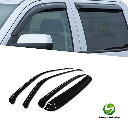 Silverado 1500 Crew Cab Pickup Dealer Cars And Trucks Window Deflectors & Rain Guards For 2000-2007 Chevy Silverado/GMC Sierra Crew Cab – Gloss Black Rain Guards Chevy Silverado