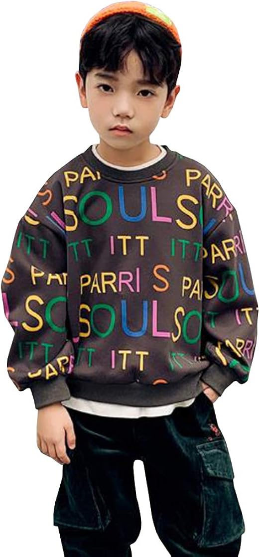 Amazon Feellway トレーニングウェア クルーネックスウェットシャツ ボーイズ ファッション 秋冬 裹起毛 子供服 C1116 トレーナー パーカー 通販