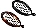 Parcelona French Effortless Mini Tortoise Shell and Black Pack of 2 Celluloid Clips for Thick Hair Ponytail Holder Banana Hair Clips for Women