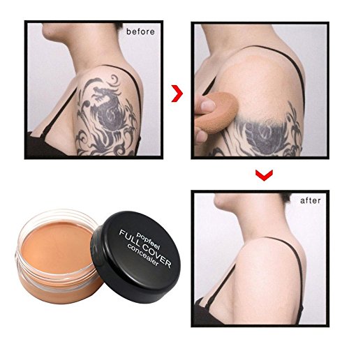 Promisen Popfee 5 Color Cover Natural Color Lasting Waterproof Concealer Face Makeup Concealer Foundation Palette Moisturizing Creamy 20g (B)