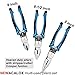 Industrial Compound action 3pcs Pliers Set (NEWACALOX Heavy Duty 8