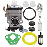 Powtol Mckin 300486 Carburetor fits Earthquake 43CC 51.7CC E43 E43CE E43WC Auger MC43 MC43E MC43CE MC43ECE MC43RCE Tiller MD43 WE43 WE43E WE43CE Edger