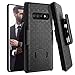 Fingic for Galaxy S10 Case, Samsung S10 Belt Clip Holster Case Slim Shell Case Combo Cover with Kickstand Swivel Belt Clip Holster Full Body Protective Case for Samsung Galaxy S10 6.1 inch - Black