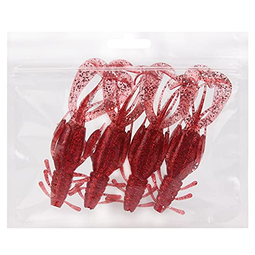 ANCLLO 12pcs Fishing Lures, Soft Craw Baits Crawfish Bait for Freshwater and Saltwater