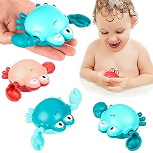 Bath Toys,Wind-up Swimming Crab Baby Bath Toys for 1-5 Year Old Boy Girls Gifts Toys – Pool for Toddlers 1-3 3-4 Years 6…