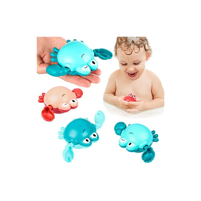 Bath Toys,Wind-up Swimming Crab Baby Bath Toys for 1-5 Year Old Boy Girls Gifts Toys – Pool for Toddlers 1-3 3-4 Years 6…
