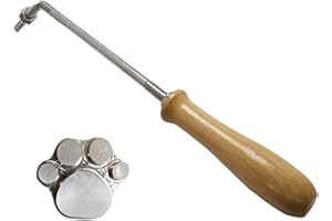 DA JIA TINTON LIFE Creative Cake/Wood/Leather Branding Stamping Embossing Soldering Iron with Stamp(Flame-treated Rod,Cat's Paw)