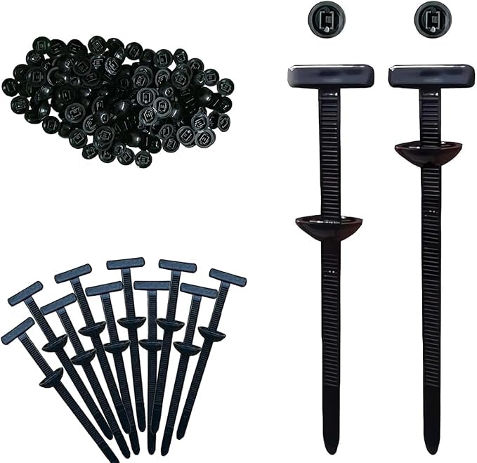 Photo 1 of ***2 PACKS INCLUDED***200PCS Nylon Universal Cable Tie Buckle - Heavy Duty Self-Locking Zip Ties Holder with Pin & Button Design for Car Daily Auto Fixing, Car Plastic Nylon Zip Ties***2 PACKS INCLUDED***