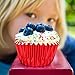 Sumind 400 Pieces Mini Cupcake Cup Liners, Foil Baking Cups, Foil Cupcake Liners for Baking Muffin and Cupcakes (Red)