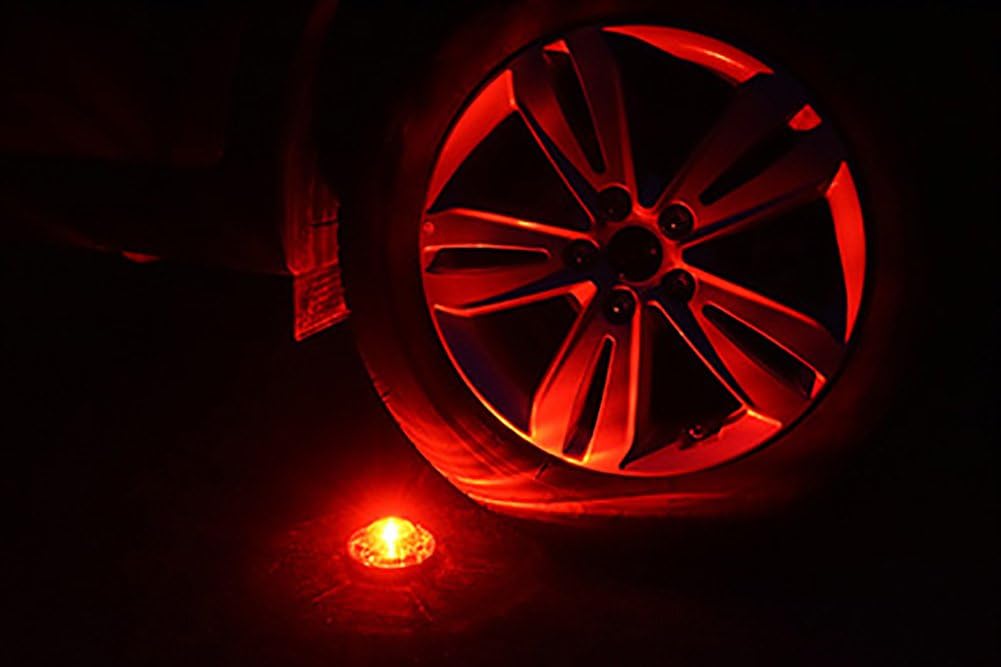 Stonepoint Emergency LED Road Flare Kit – Set of 3 Super Bright LED Roadside Beacons with Magnetic Base – Flashing or Steady Red Lights Visible Up to 2 Miles Away – Includes Storage Bag: Automotive
