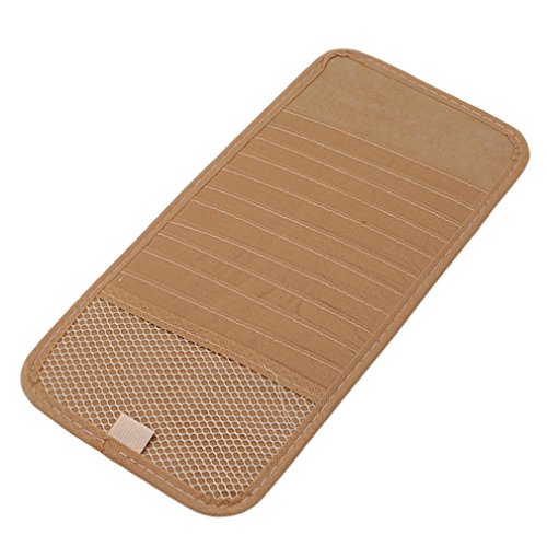GUAngqi Car Sun Visor Sunshade CD DVD VCD Disc Sleeve Wallet Storage Case Holder Clipper Bag Pocket 12 Slot Car Notes Pouch Card Storage Bag Visor Case Organizer,Beige