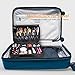 Makeup Train Cases, MelodySusie Travel Makeup Organizer Bag Cosmetic Storage Cases 3 Layers with Adjustable Shoulder Strap