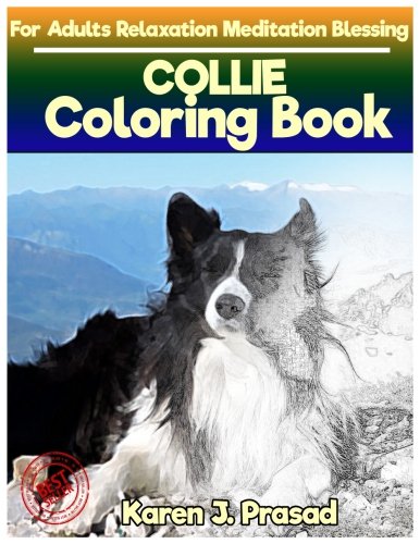 B.e.s.t COLLIE Coloring book for Adults Relaxation Meditation Blessing: Sketches Coloring Book Grayscale Pic [K.I.N.D.L.E]