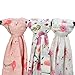 Bamboo Muslin Baby Blanket - 3 Pack 47x47inches Floral & Flamingo Print Baby Blanket Girls, Large Soft Baby Swaddle Blanket Baby Wrap Muslin Cloths, Perfect Baby Shower Gifts(Flamingo & Floral) primary