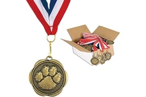 JONES SCHOOL SUPPLY CO., INC. Set of 100 Award Medals with Neck Ribbons