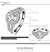 FENDINA 925 Sterling Silver Round Split Shank Bridal Engagement Rings for Women