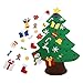 ASSIS 2020-New 3FT 3D-DIY Felt Christmas Tree Set with Handmade 28pcs Ornaments -Double Stitched Wall Hanging