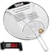 Silchef Splatter Screen for Frying Pan 13” - Stops 99% of Hot Oil Splash – Rust Proof Stainless Steel Grease Splatter Guard with Resting Feet