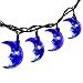 LUCKLED Moon Solar String Lights, 20ft 30LED Fairy Decorative Christmas Lights for Outdoor, Garden, Home, Wedding, Party and Holiday Decorations(Blue)