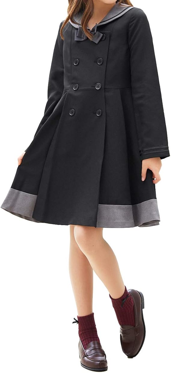 Chopin ショパン 子供服 女の子 卒業式 小学生 長袖 ダブルボタンセーラー襟ワンピース 06 6510 140 150 160 165cm