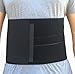 Alpha Medical Abdominal Binder Support Wrap/Surgical Binder/Hernia Support/Abdominal Hernia Reduction Device (Standard Length; Black; 10