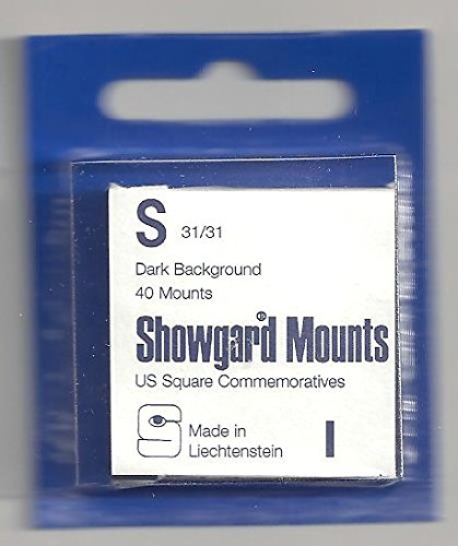 Showgard Pre-Cut Black Stamp Mounts Size S31/31