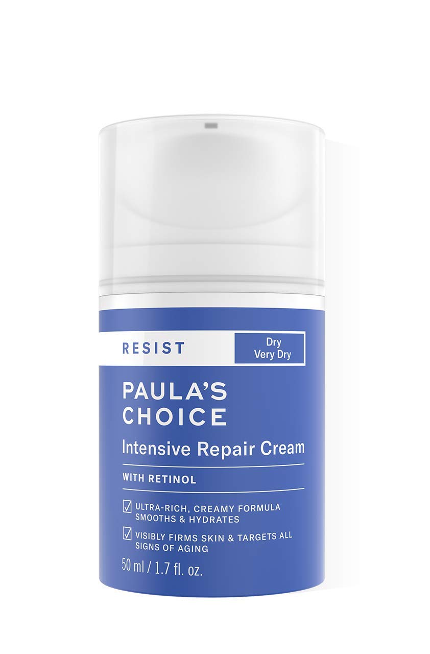 Paula’s Choice RESIST Intensive Repair Moisturiser - Hydrating Anti Aging Night Cream with Retinol & Jojoba Oil - Softens Fine Lines & Wrinkles - Normal to Dry Skin - 50 ml