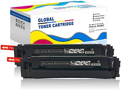 2 Pack New Compatible For HP 204A CF510A BLACK Toner Cartridge WITH CHIPS ready for use in Color LaserJet M180NW series