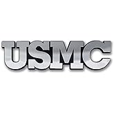 NJECT US Marine Corps USMC Car Emblem Bright Chrome 5.3" | Officially Licensed, Weatherproof 3D Contoured Automotive Grade ABS Plastic, Made in the USA