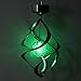 StillCool Solar Wind Chime LED Colour Changing Hanging Wind Light Waterproof Spiral Spinner Lamp for Garden Yard Lawn Balcony