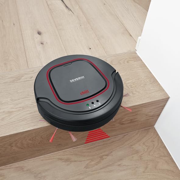 Robot Aspirapolvere Chill, Robot per Pavimenti e Tappeti a Pelo Corto, Design Extra Piatto, Rilevamento Scale, Grigio Platino - RB 7025