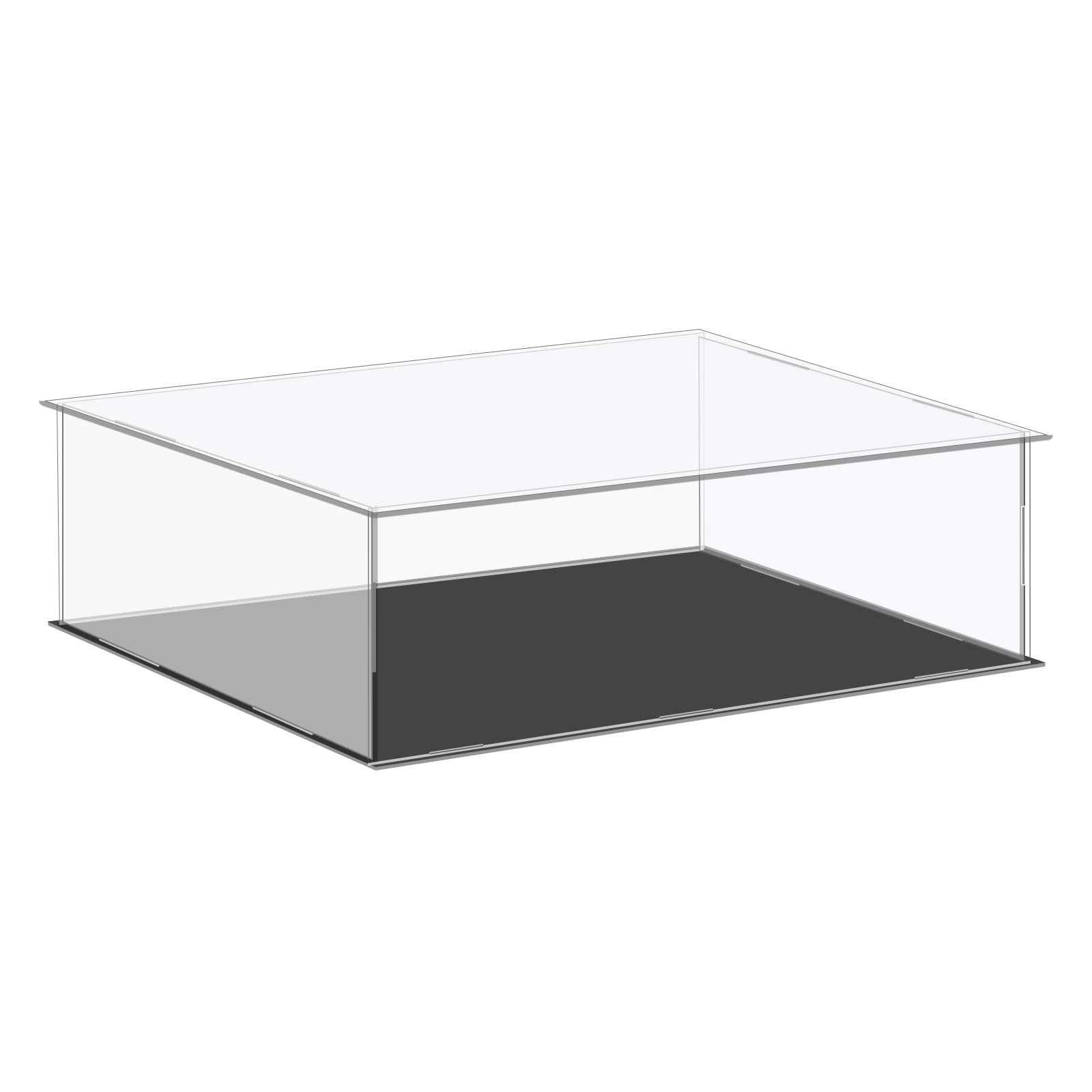 Photo 1 of MECCANIXITY Acrylic Display Case Plastic Box Cube Storage Box Clear Small Assemble Dustproof Showcase 14.1x10.2x4.1 Inch for Collectibles Items