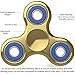 Zekpro The Anti-Anxiety 360 Spinner Helps Focusing Fidget Toy [3D Figit] Tri-Spinner EDC Focus Toy for Kids & Adults - Best Stress Reducer Relieves ADHD Anxiety Boredom Metal Bearing (Gold)