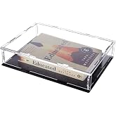 FINGERINSPIRE Acrylic Book Display Case 10.2x7.5x2.1inch Assemble Clear Acrylic Box with Black Bottom Transparent Display Cover Case for Book Display Book Protector Box for Organization
