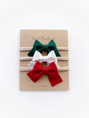 baby girl christmas hair bows