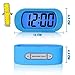 ZHPUAT Colorful Light Digital Alarm Clock with Snooze, Simple Setting, Progressive Alarm, Battery Operated, Shockproof, The Ideal Gift Clock for Kids & Convenient for Travel (Blue)