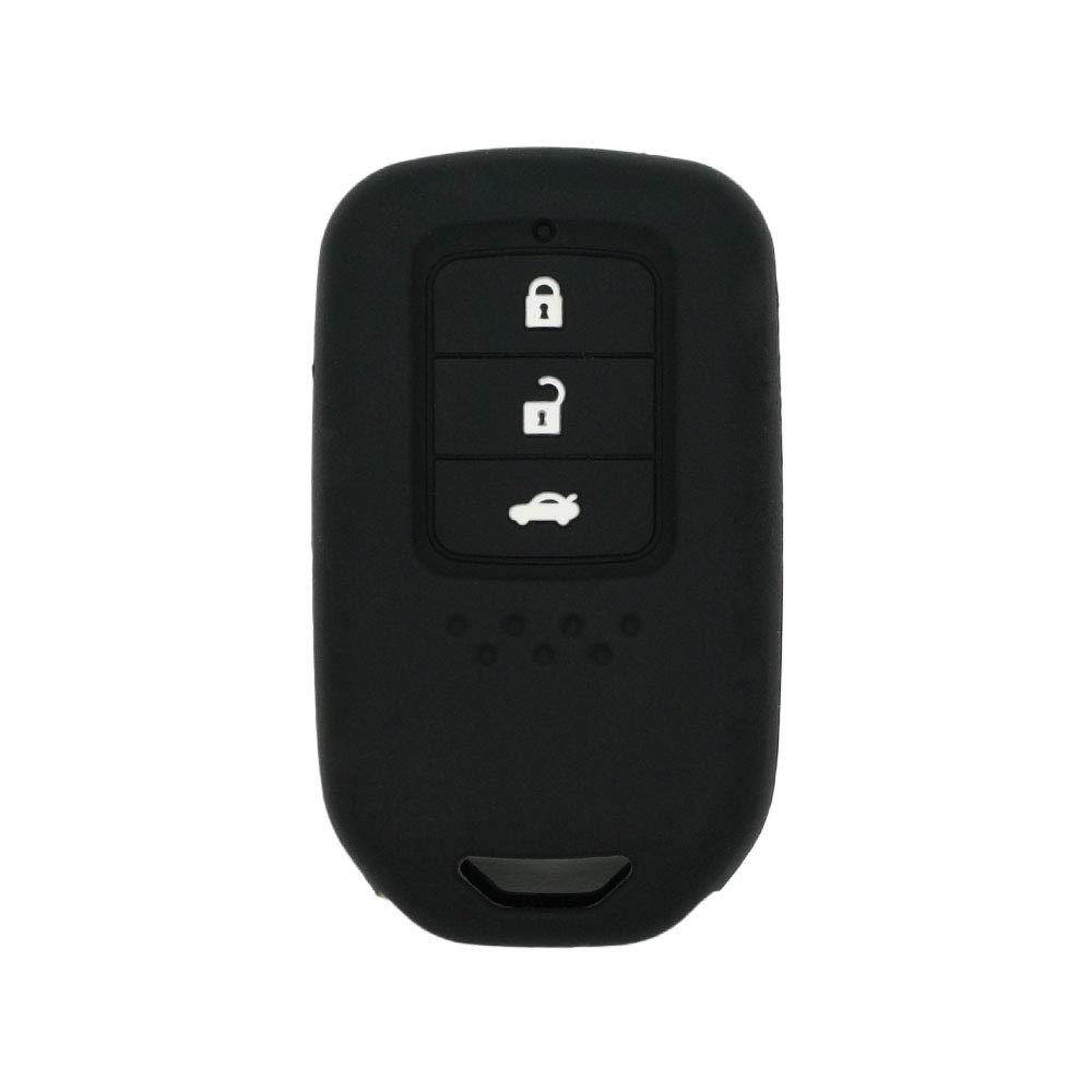 BROVACS Silicone Cover Protector Case Holder Skin Jacket Compatible with HONDA 3 Button Smart Remote Key Fob CV4209 Black