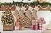 KOMIWOO 6 PCS Burlap Christmas Stockings Set 18-Inch for Christmas Decorations or DIY Craft