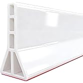 3.5" High Collapsible Shower Threshold Water Dam 59"Shower Water Splash Guard Shower Threshold Barrier Water Stopper To Keep Water In Shower Dry And Wet Bathroom
