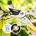 Jardineer Sharp and Durable Bypass Pruning Shear, Garden Scissors with Safety Lock, Tree Trimmers Secateurs, Cut Easy Hand Pruner, Perfect Gardening Clippers for Gifts