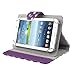 Aokdis Universal Polka Dot Leather Stand Case Cover For Android Tablet PC 7 inch (purple)