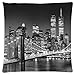 Astilnet New York City Print Sofa Home Decor Design Throw Pillow Case Cushion Covers Square 18 Inch