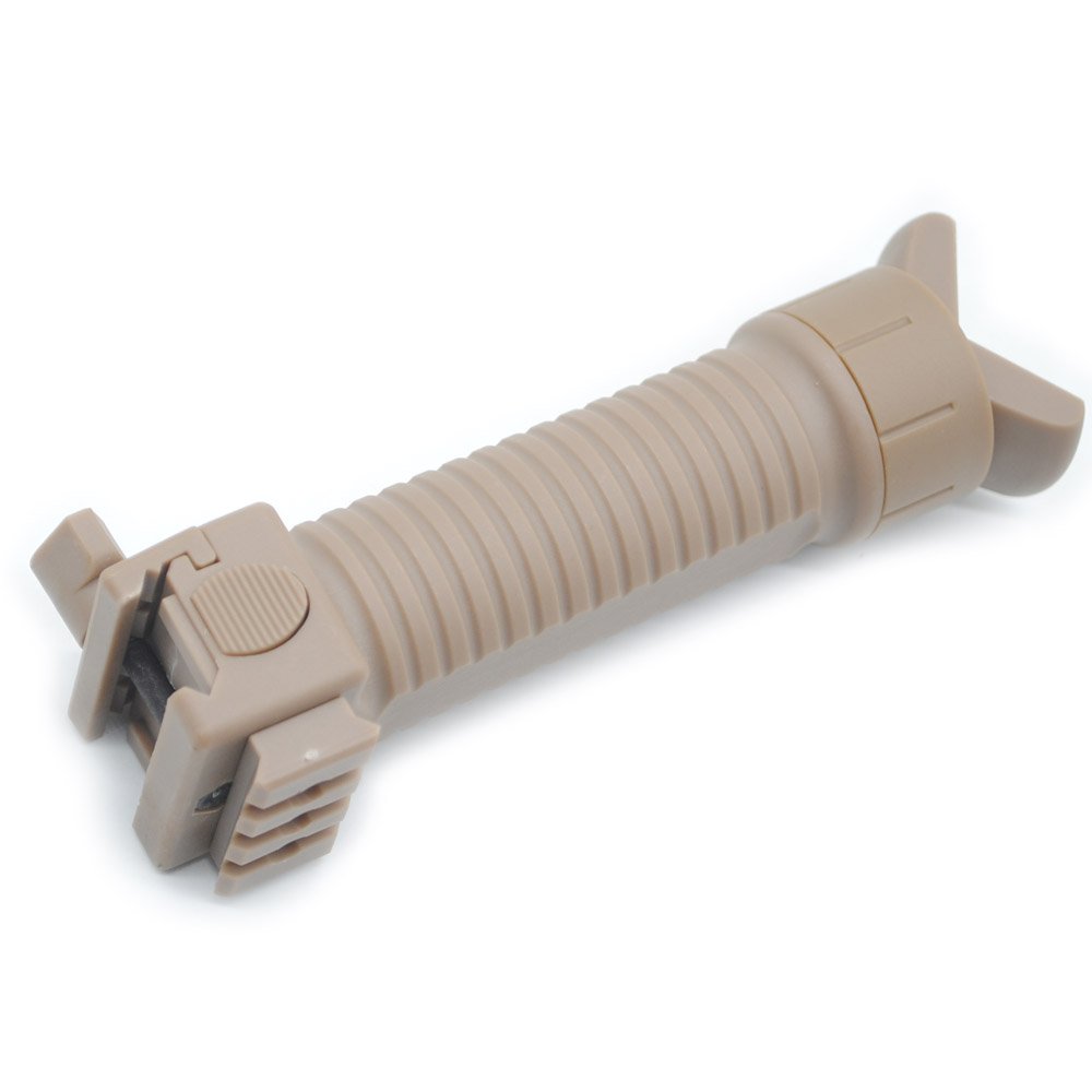 Quick deploy bipod grip fits picatinny weaver 20mm rail with Tan Flat Dark Earth Color